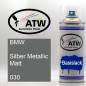 Preview: BMW, Silber Metallic Matt, 030: 400ml Sprühdose, von ATW Autoteile West.